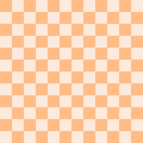 Peach checkerboard - medium