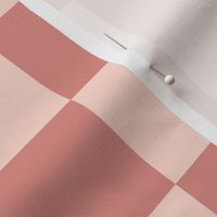 Pink and salmon checkerboard - small