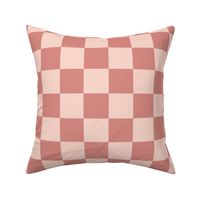 Pink and salmon checkerboard - small