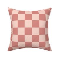 small - Pink and salmon checkerboard 