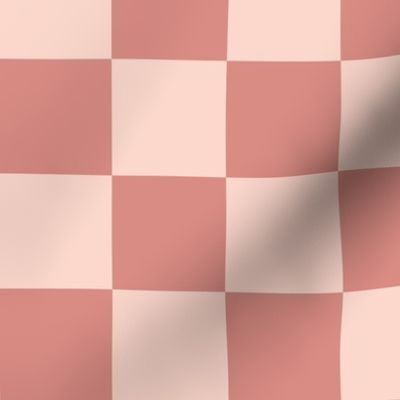 Pink and salmon checkerboard - small