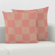 medium - Pink and tan checkerboard 