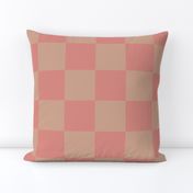 Pink and tan checkerboard - medium