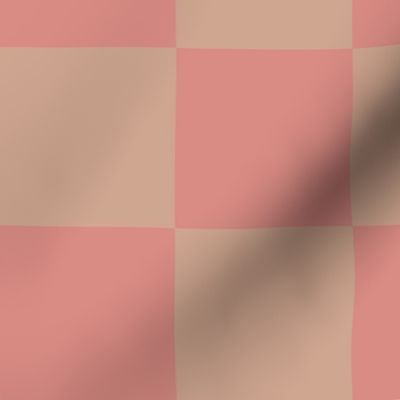 Pink and tan checkerboard - medium