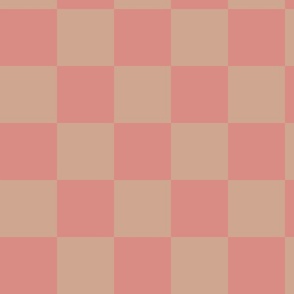 Pink and tan checkerboard - medium