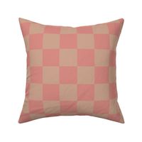 Pink and tan checkerboard - small