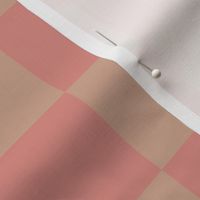 Pink and tan checkerboard - small