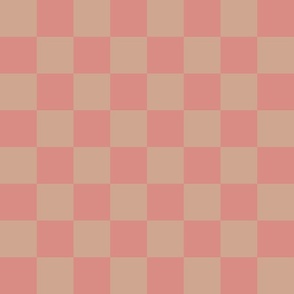 Pink and tan checkerboard - small