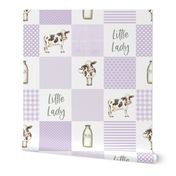 6 inch square purple patchwork Little lady