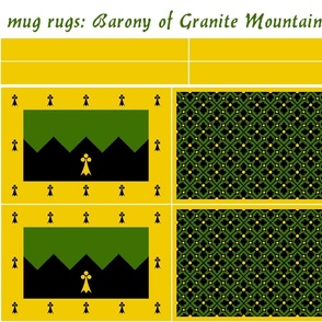 mug rugs: Barony of Granite Mountain (SCA)