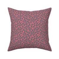 Droplets -- Dark Grey on Salmon Pink Peach Groovy Abstract Graphic Geometric Paisley Shape
