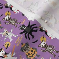 Dog Halloween Costume Party - Purple, Small Scale
