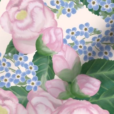 Forget Me Not, Camellia -LARGE- muted