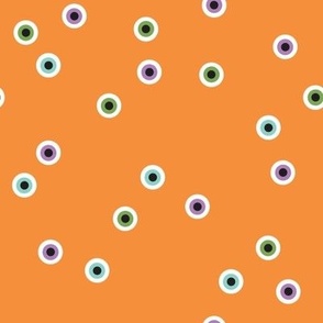 Eyeball Scatter - Orange, Medium Scale