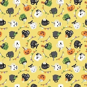 Halloween Mugs - Yellow, Small Scale