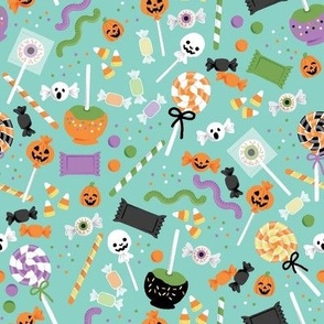 Halloween Candy - Aqua, Medium Scale