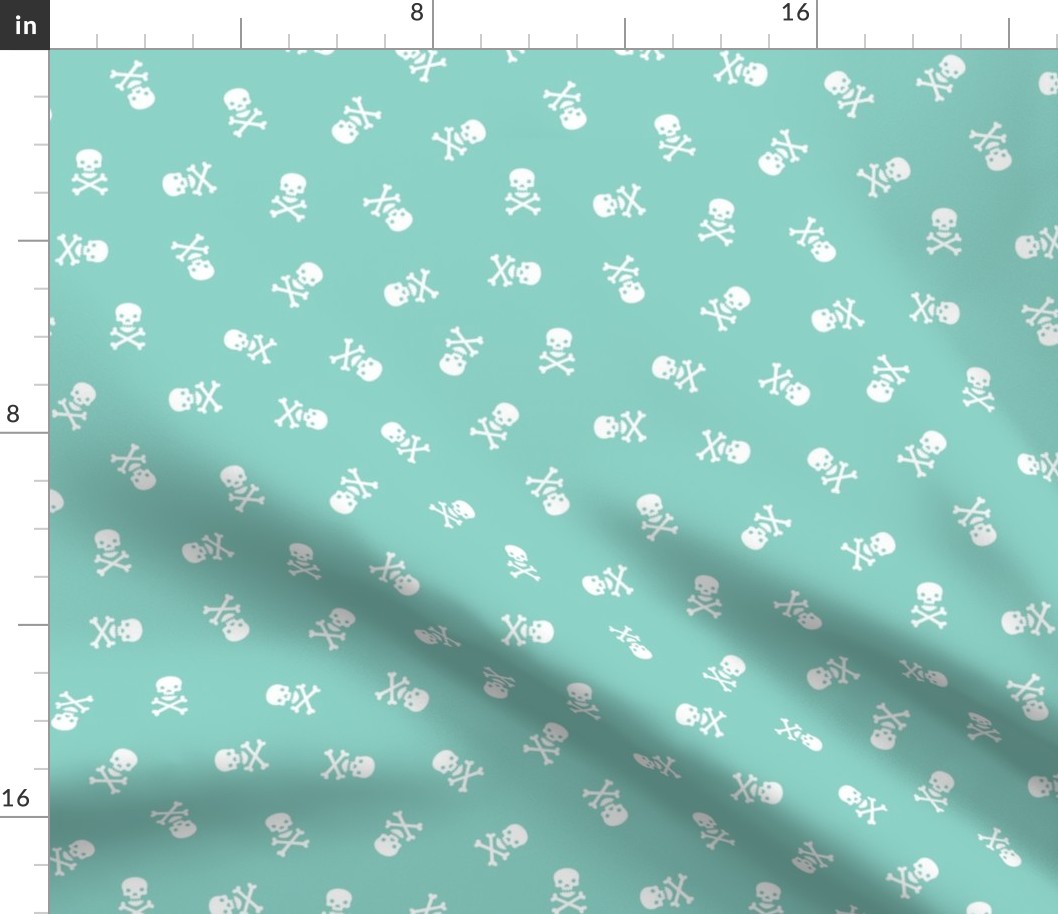 Skull Scatter - Aqua, Small Scale