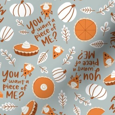 Piece of Me Pumpkin Pie Scatter - Dusty Aqua, Medium Scale