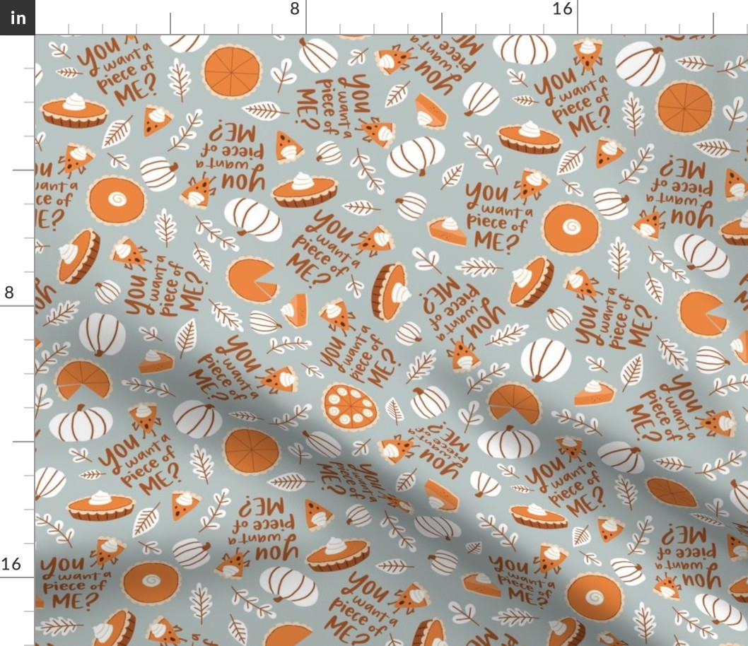 Piece of Me Pumpkin Pie Scatter - Dusty Aqua, Medium Scale