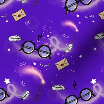 Wizardy Sparkles, Seamless Pattern, Wizard School - ORIG size