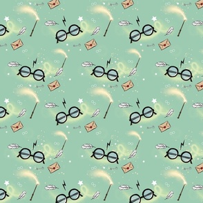 Wizardy Sparkles, Seamless Pattern, Wizard School - ORIG size