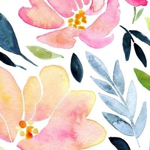 Never Enough Flowers - Watercolor Floral