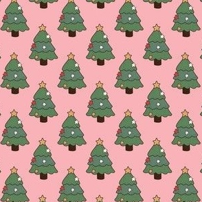Small Scale Groovy Christmas Coordinate Green Holiday Trees