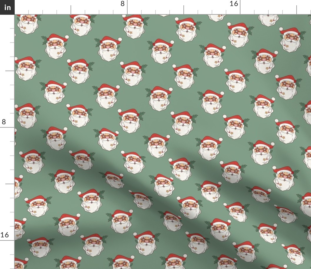 Medium Scale Groovy Christmas Santa Claus Retro Holidays