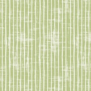 Textured Stripe Green || Farmers Market Collection || White Stripes on Green Linen by Sarah Price 