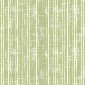 Stripes on Linen ||  Hand Drawn White Lines on Green Linen || Farmers Market Collection by Sarah Price Medium Scale Perfect for bags, clothing and quilts