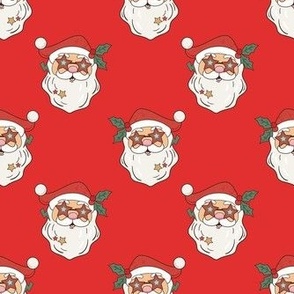 Medium Scale Groovy Christmas Santa Claus Retro Holidays