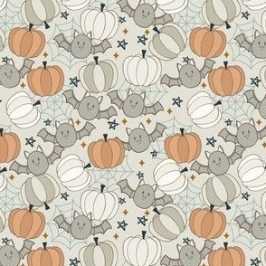 bats and pumpkins pattern boys