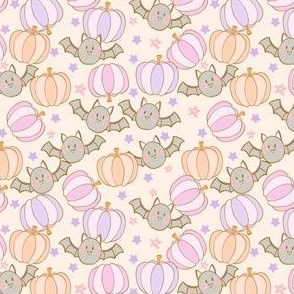 bats and pumpkins pattern no flower