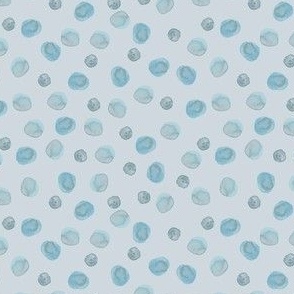Watercolor Dots - Blue