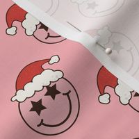 Medium Scale Groovy Christmas Retro Smile Face Santas