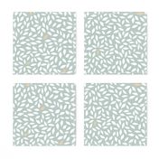Abstract simple minimal rice shaped speckles scattered on steel blue / slate blue - medium