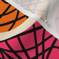 Halloween-Spider-Web-Ogee---M---PINK-ORANGE-black-white---MEDIUM