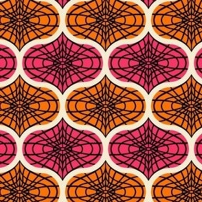 Halloween-Spider-Web-Ogee---XS---PINK-ORANGE-black-white---TINY