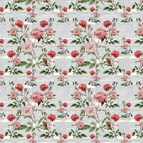 8x8 skeleton rose rose pattern white