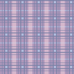 Blue, purple and pink plaid - Small scale