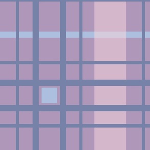 Blue, purple and pink plaid - Large scale