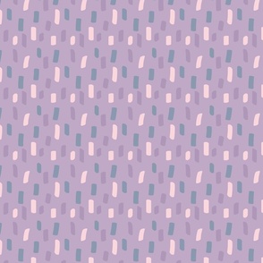 Purple, blue and pink short irregular stripes - Small scale