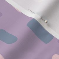Purple, blue and pink short irregular stripes - Large scale