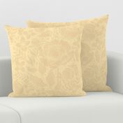 neutral botanicals pattern pastel yellow