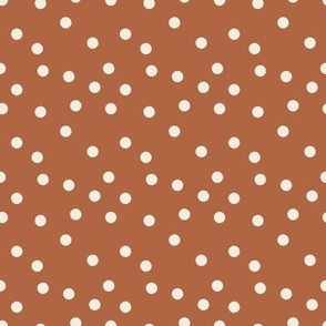 Warm Brown Boho Dots Pattern