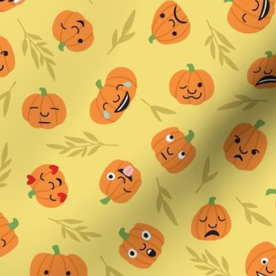 Pumpkin Emoji - Gold, Medium Scale