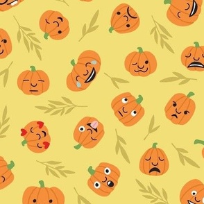 Pumpkin Emoji - Gold, Medium Scale