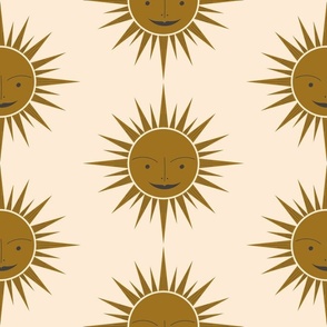 Enchanted - Suns - Gold Sun on White / Ivory