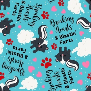 Large Scale Breaking Hearts and Blastin' Farts Funny Sarcastic Pet Fart Humor Rude Cats and Dogs