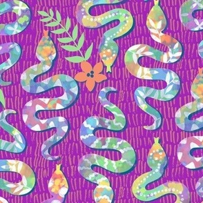 Rainbow Snakes-Purple - Medium Scale